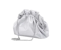 Nina Metallic Gathered Crossbody Pouch Bag