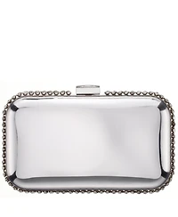 Nina Metallic Minaudiere with Cystal Adorned Edge