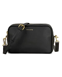 Champs Leather Double-Zip Shoulder Bag