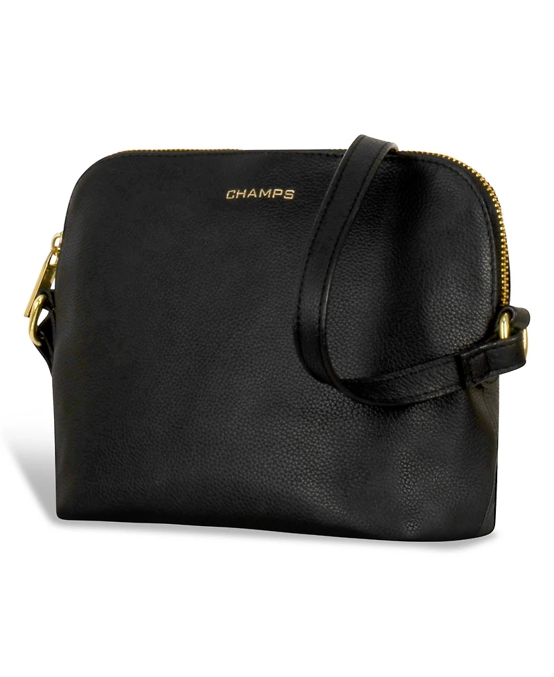 Champs Leather Top-Zip Shoulder Bag