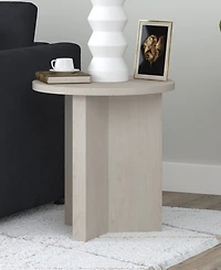 Hudson & Canal Anders 20" Wide Round Side Table in Alder White