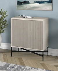 Hudson & Canal Brighton 28" Wide Rectangular Accent Cabinet in Alder White