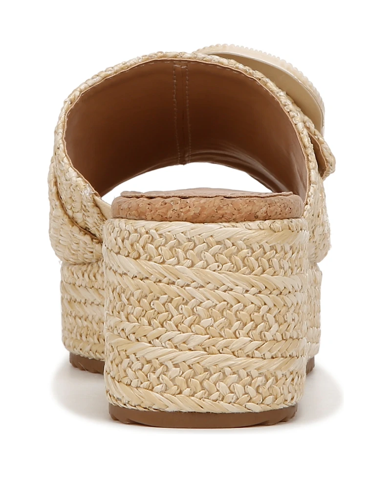 Sam and Libby Women's Crysta Buckle Platform Wedge Sandals