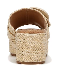 Sam and Libby Women's Crysta Buckle Platform Wedge Sandals