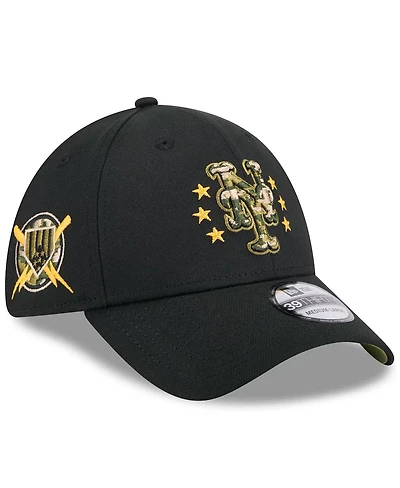 New Era Men's Black York Mets 2024 Armed Forces Day 39THIRTY Flex Hat