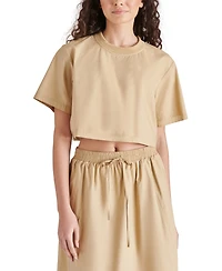 Steve Madden Women's Sunny Short-Sleeve Cotton Top
