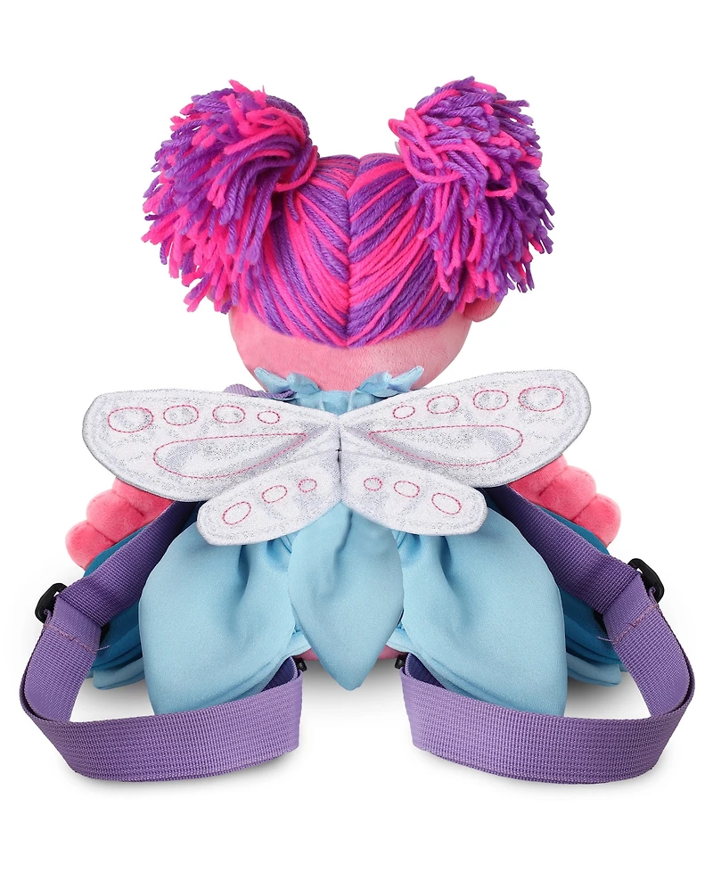 Singing Machine Plush Toy Karaoke Backpack with Microphone, Speaker, Songs Sound Effects, Sesame Street Abby Caddaby