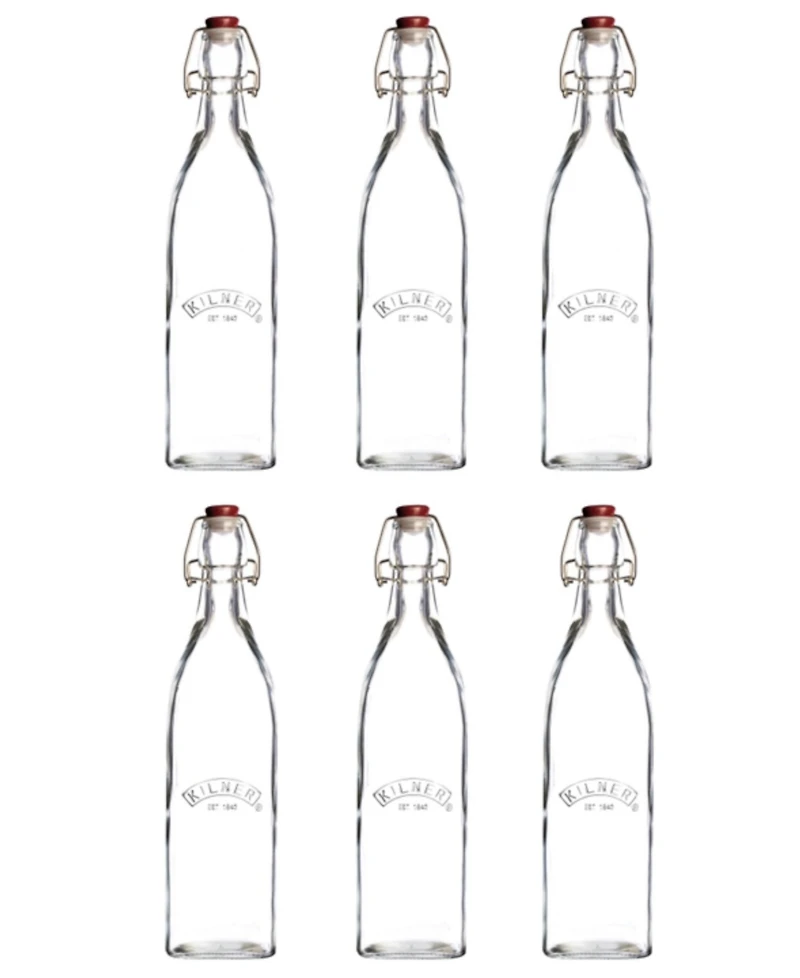 Kilner Set of Square Clip Top Bottles