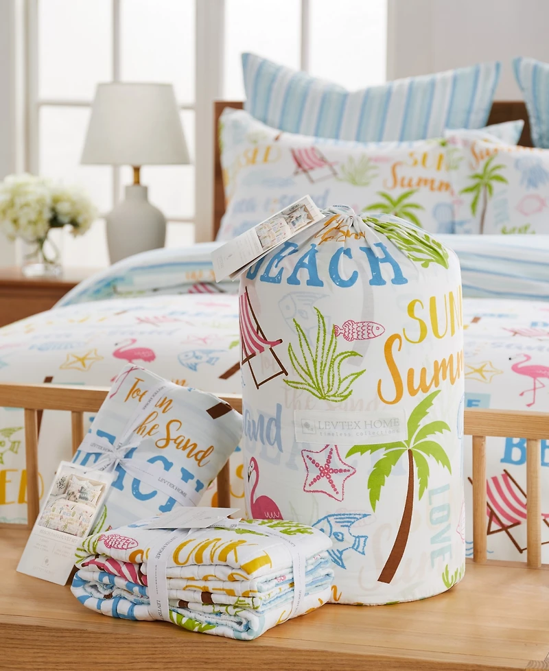 Levtex Beach Days Reversible 3-Pc. Duvet Cover Set, Full/Queen