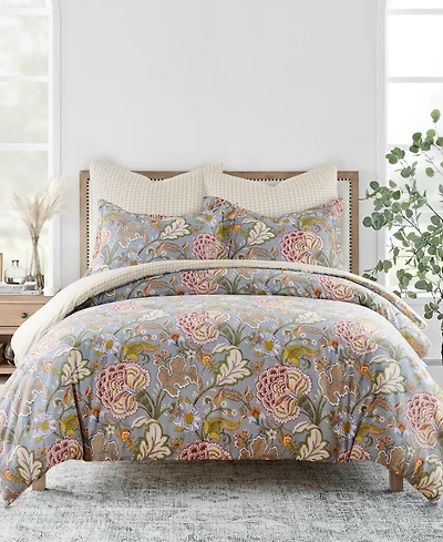 Levtex Angelica Reversible 3-Pc. Duvet Cover Set, Full/Queen