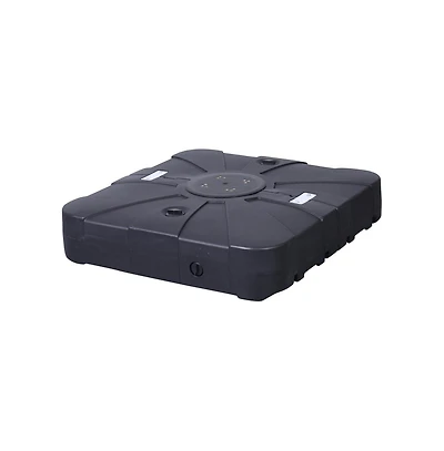 Harlan Weather And Impact Resistant Heavy Duty Universal Offset Umbrella Base With Built-In Wheels And Grooved Handles In Black