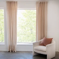 100% French Linen Window Curtain Set