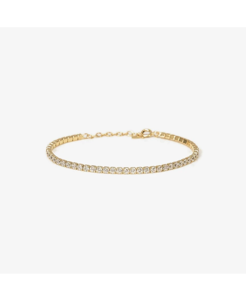 Sterling Silver 18k Gold Plated Cherie Tennis Bracelet