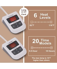 Caromio King Size Tufted Electric Heated Blanket with Dual Control, 100" x 90"