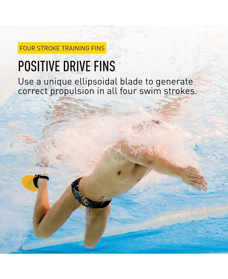 Finis Positive Drive Swim Fins - All-Stroke Flippers for Adults