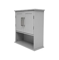 Merrick Lane Vigo Wall Mounted Bathroom Medicine Cabinet With Adjustable Cabinet Shelf, Lower Open Shelf, And Magnetic Closure Doors