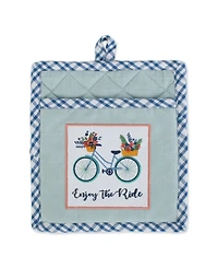 Design Imports Kitchen Gift Set Collection, Pot Holder 3 Dish Towels, Enjoy the Ride, 4 Piece