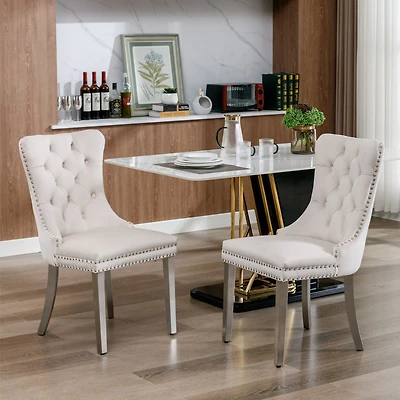Streamdale Contemporary Velvet Dining Chairs