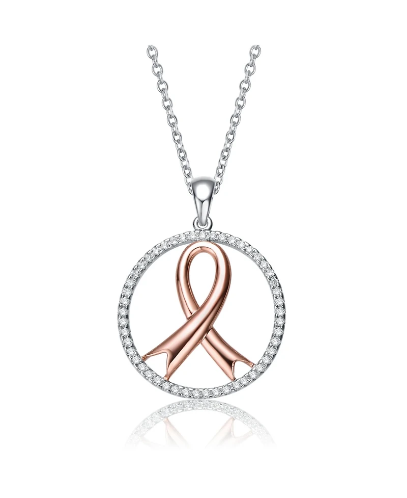 GiGiGirl Two Tone Rose Gold and White Gold Plated Infinity in Open Circle Pendant