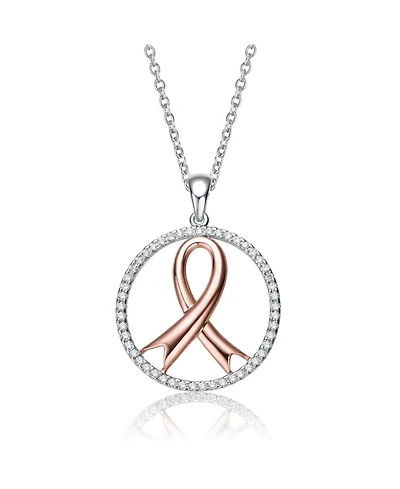 GiGiGirl Two Tone Rose Gold and White Gold Plated Infinity in Open Circle Pendant
