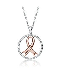 GiGiGirl Two Tone Rose Gold and White Gold Plated Infinity in Open Circle Pendant