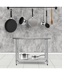 Sugift 30 x 48 Inch Stainless Steel Table Commercial Kitchen Worktable