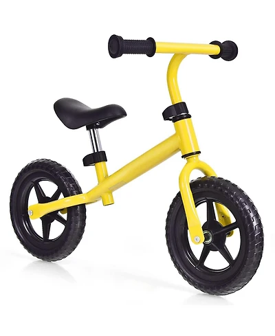 Sugift Kids No Pedal Balance Bike with Adjustable Handlebar and Seat - Yellow