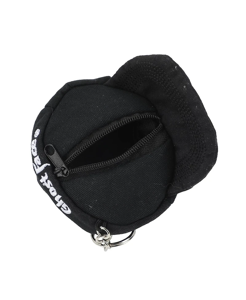 Ghostface Logo Black Mini Wool Hat Keychain With Storage Pocket