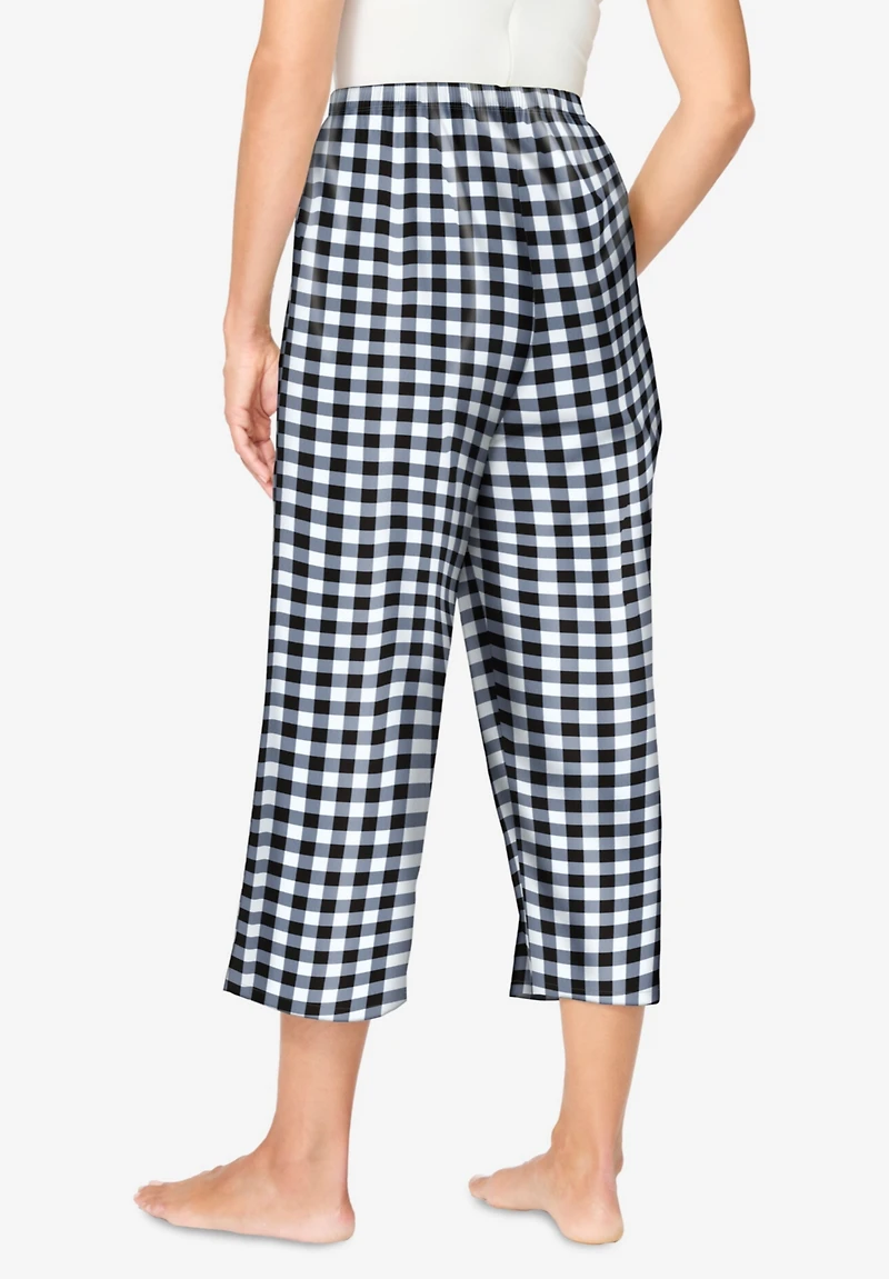 Dreams & Co. Women's Woven Sleep Capri Pant
