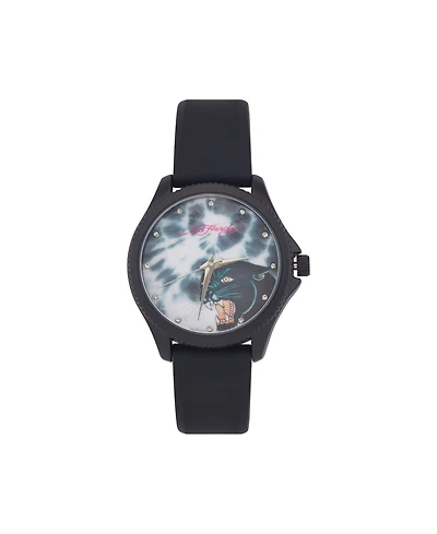 Ed Hardy Women's Quartz Matte Black Silicone Strap Analog Watch 38mm