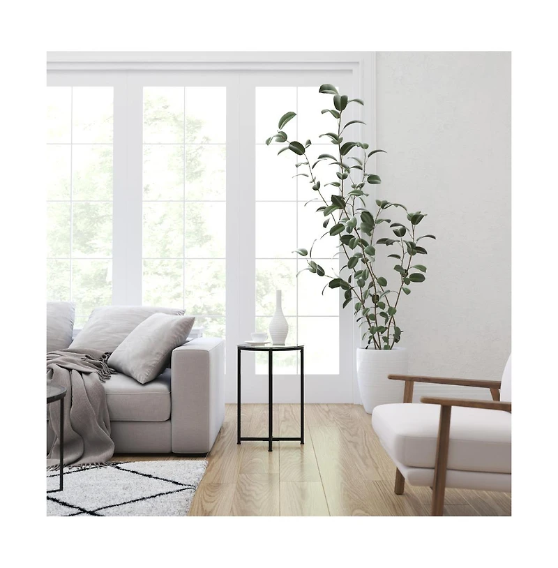 Fairdale End Table With Round Cross Brace Frame