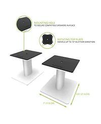 Kanto SP6HD 6" Universal Desktop Speaker Stands with Rotating Top Plates and Cable Management - Pair