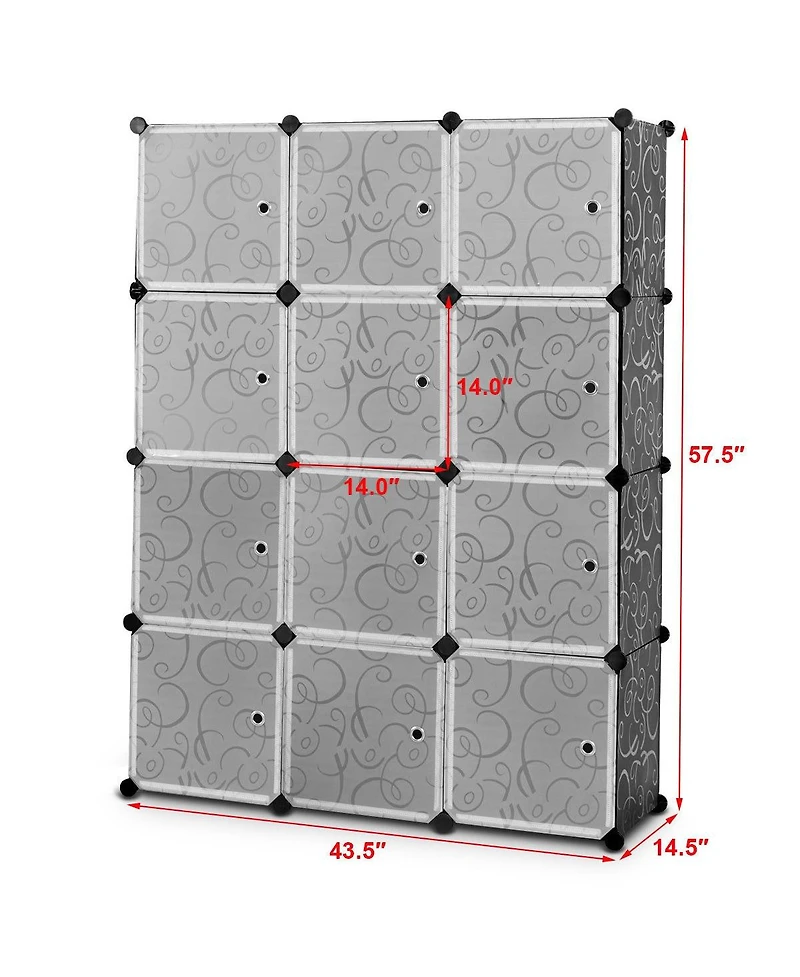 Sugift Diy 12 Cube Portable Closet Storage Organizer