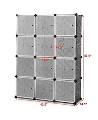 Sugift Diy 12 Cube Portable Closet Storage Organizer