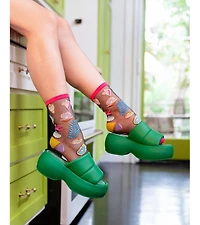 Sock Candy Women's Under the Sea Black Sheer Sock