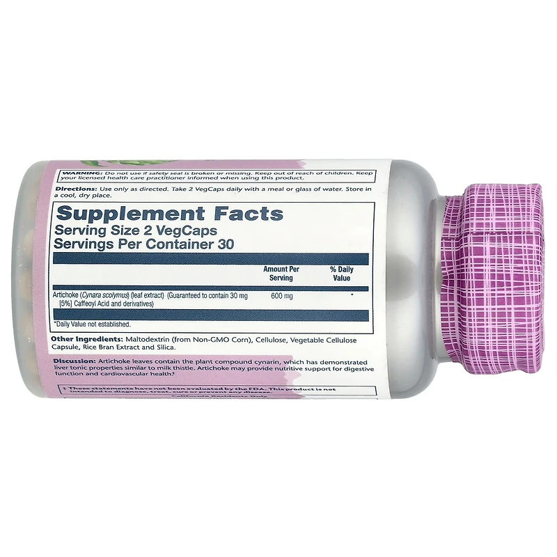 Solaray Vital Extracts Artichoke - 60 Vegcaps (300 mg per Capsule)