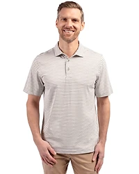 Cutter & Buck Virtue Eco Pique Stripe Recycled Mens Tall Polo Shirt