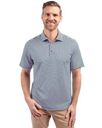 Cutter & Buck Virtue Eco Pique Stripe Recycled Mens Tall Polo Shirt