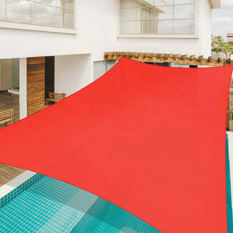 20x16 Ft 97% Uv Block Rectangle Sun Shade Sail Hdpe Cover Net Canopy Backyard