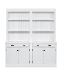 Streamdale 83.4"Tall Bookshelf Suite, Modern Bookcase Suite With Led Lighting