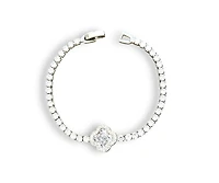 Hollywood Sensation Crystal Clover Tennis Bracelet