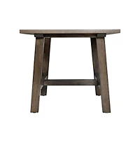 Merrick Lane Mabel Farmhouse Trestle End Table, Solid Wood Rustic Accent Table