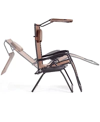 Inolait Sugift Folding Recliner Lounge Chair with Shade Canopy Cup Holder