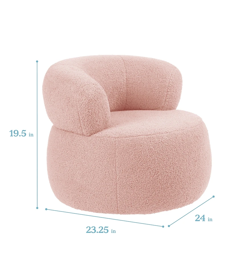 ECR4Kids Sophie Accent Chair, Peacock Blue, 1