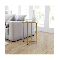 Fairdale End Table With Round Cross Brace Frame