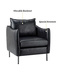 Hope Comfy Living Room Armchair with Metal Legs