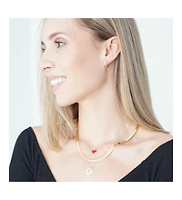 The Lovery Large Herringbone Necklace 14K Gold - 5 millimeters