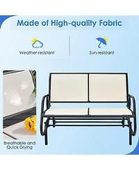 Sugift Swing Glider Chair 48 Inch Loveseat Rocker Lounge Backyard