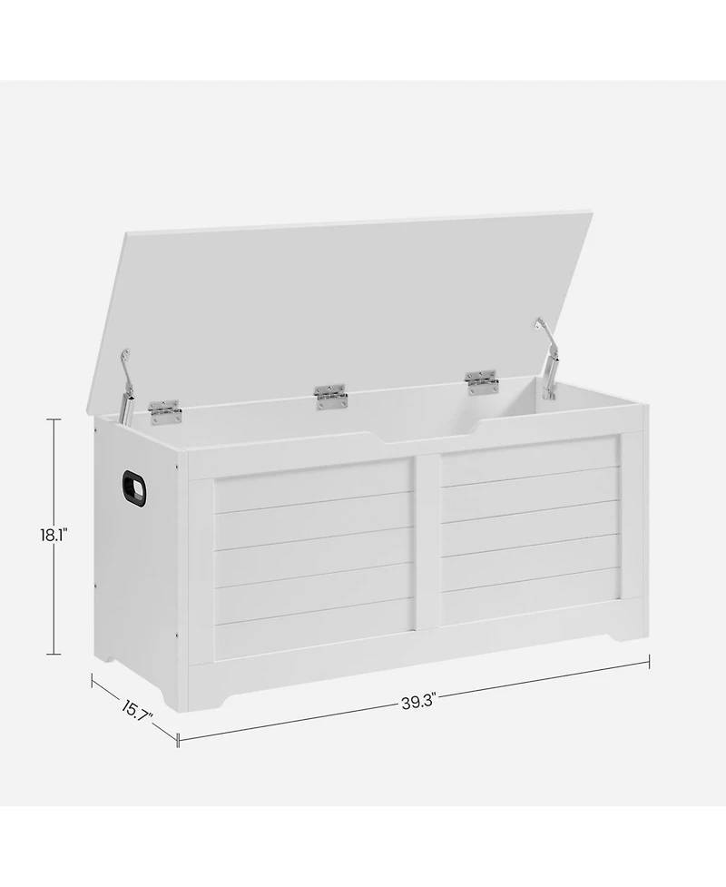 Slickblue Storage Chest, Trunk With 2 Safety Hinges, For Entryway, Bedroom