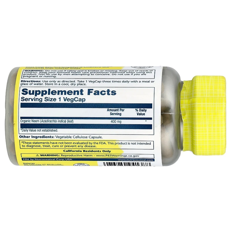 Solaray Neem 400 mg - 100 VegCaps